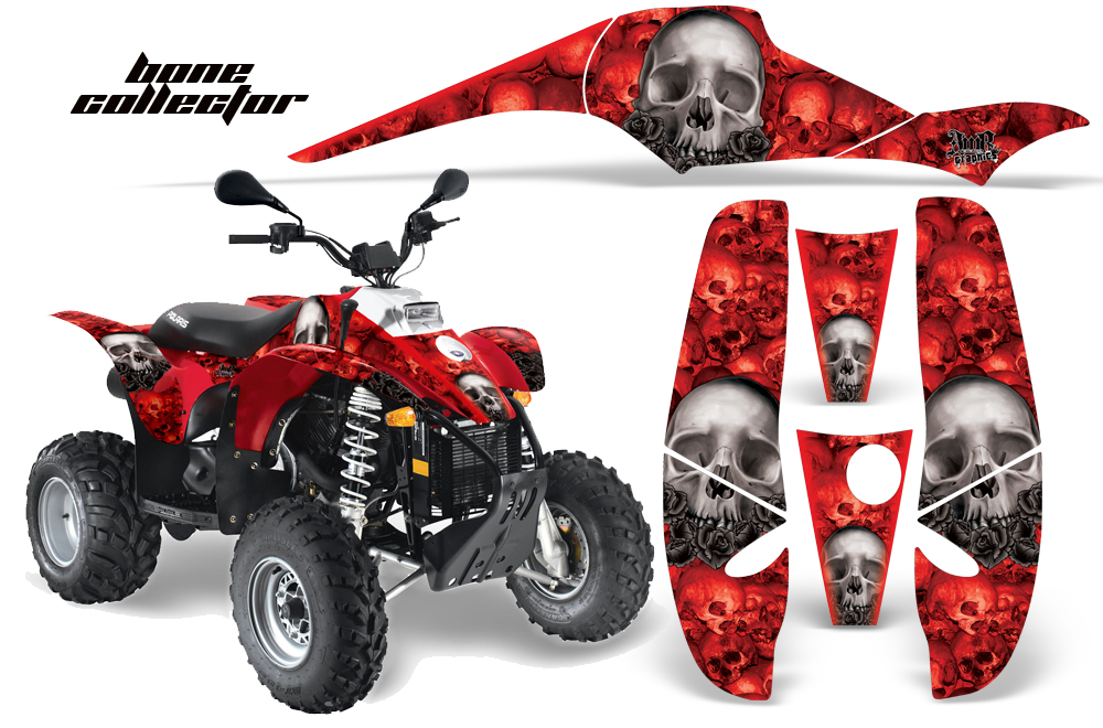 Polaris Scrambler 500 Trlblazer 350 Graphics BoneCollector Red